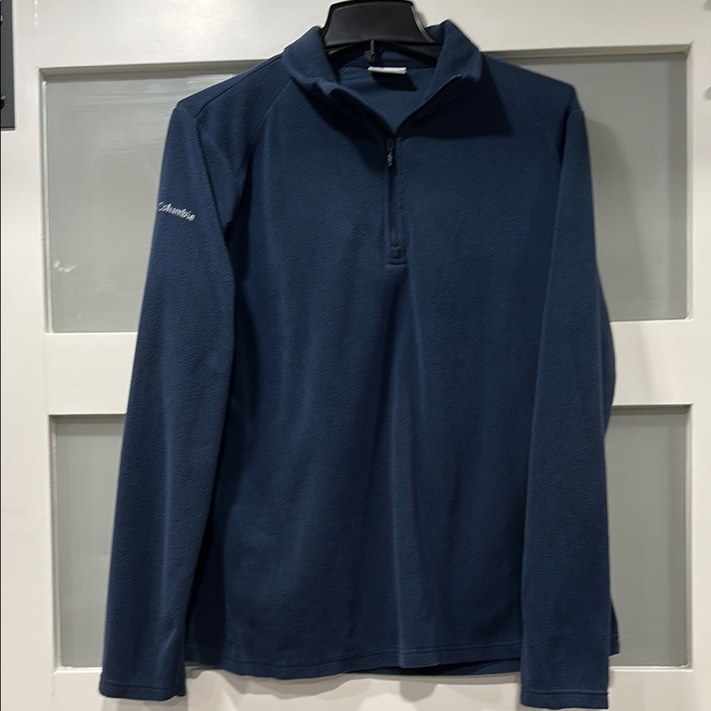 Columbia Blue 1/4 Zip Long Sleeve Fleece Top - Picture 1 of 4
